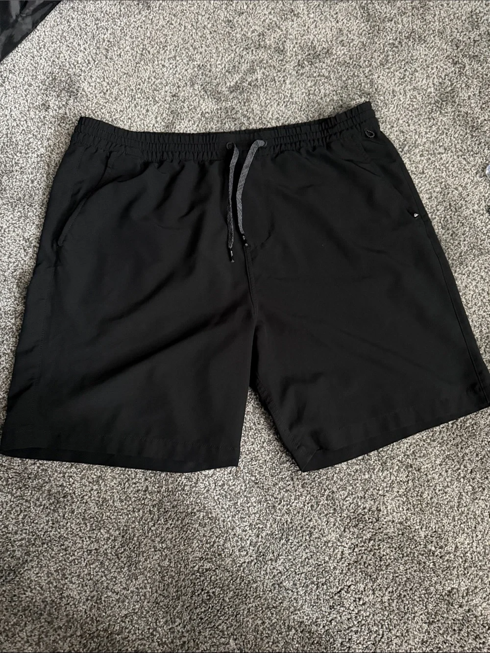 Quiksilver Men's Black Swim Trunks with Drawstring